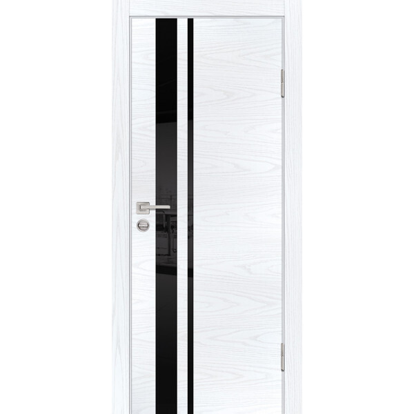 Межкомнатная дверь Graf P-16 черный лакобель Дуб скай белый (2000 х 600)