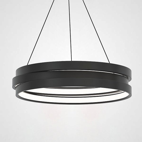 Подвесной кольцевой светильник GALO  D63 Black by ImperiumLoft