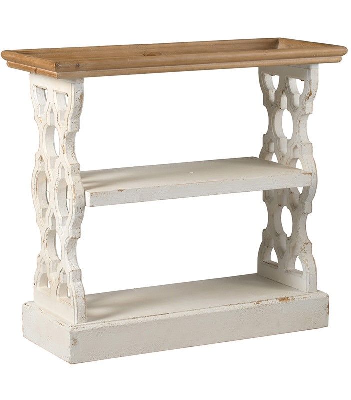 Консоль пристенная Античность, с -мя полками Glasar 44526-DS