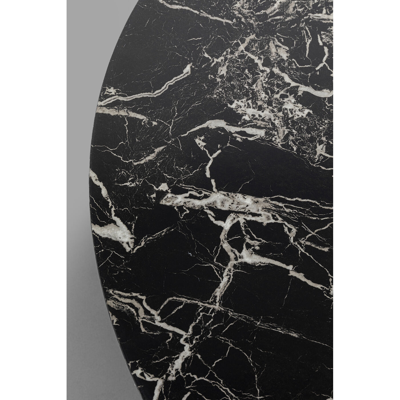 Стол кофейный Schickeria Marble Black Ø80 см KARE 87766
