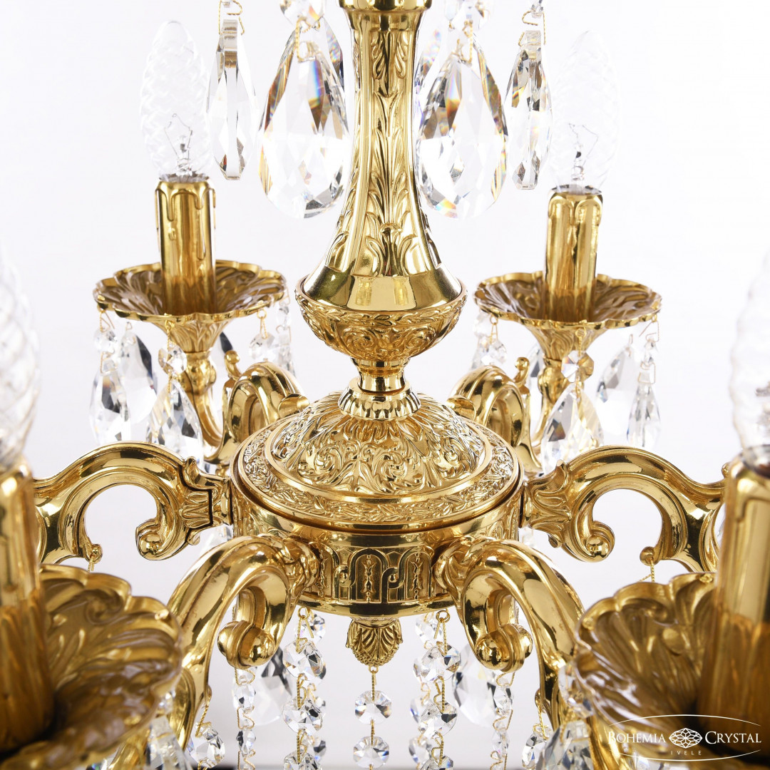 Люстра бронзовая с хрусталём 72101/6/125 B G