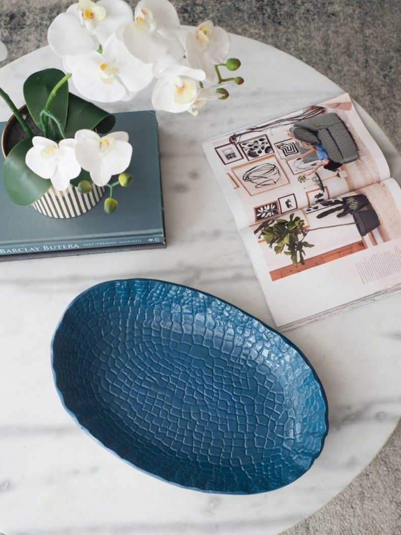 Блюдо Glasar LB78228-BLUE