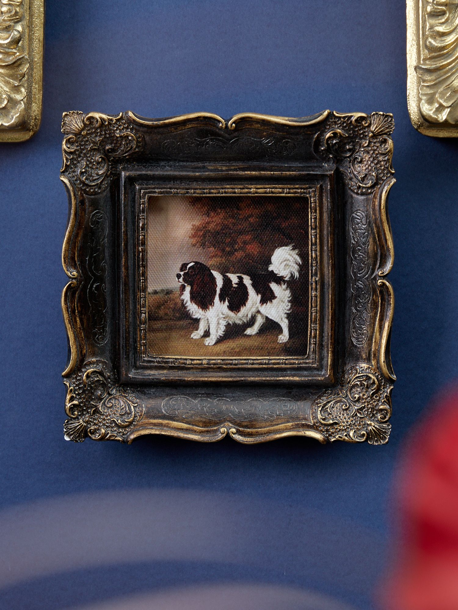 Картина в раме Собачка, масло, под старину Glasar 28-400