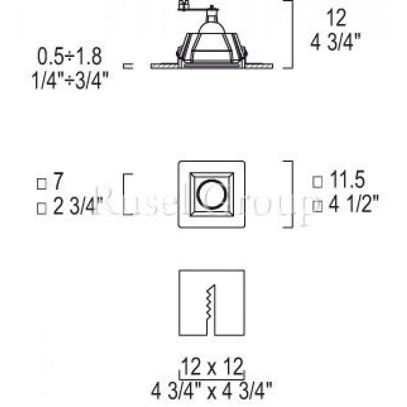 Встраиваемый светильник Leucos SD 081 INCASSO (ITRE)