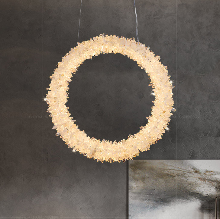 Подвесной светильник ROSLYN RING chrome D 80 by ImperiumLoft