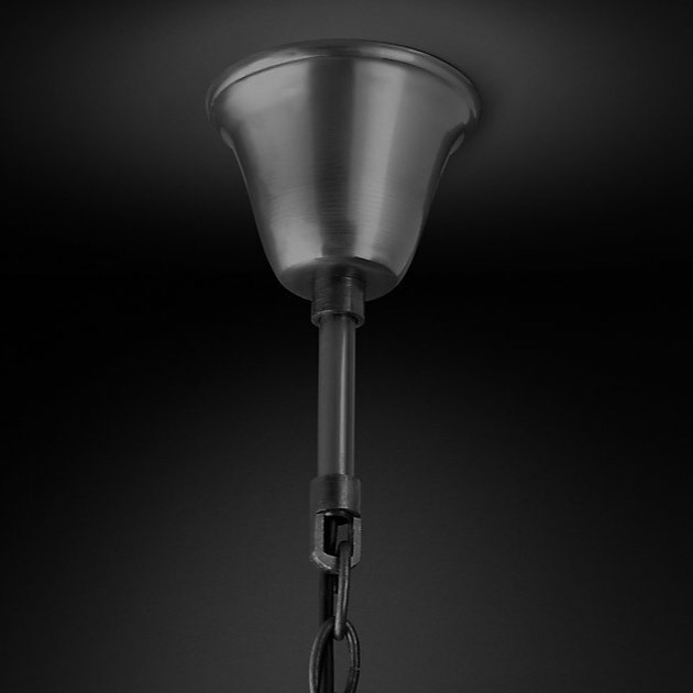 Люстра Restoration Hardware 1920s Odeon Clear Glass Fringe 3-Tier Grey Iron