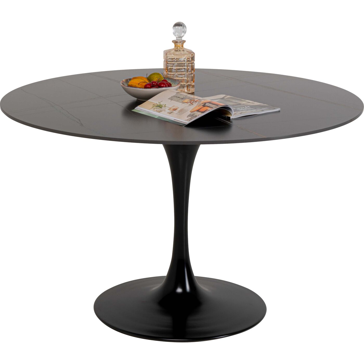 Стол Invitation Set Ceramic Black Black Ø120cm KARE 70496