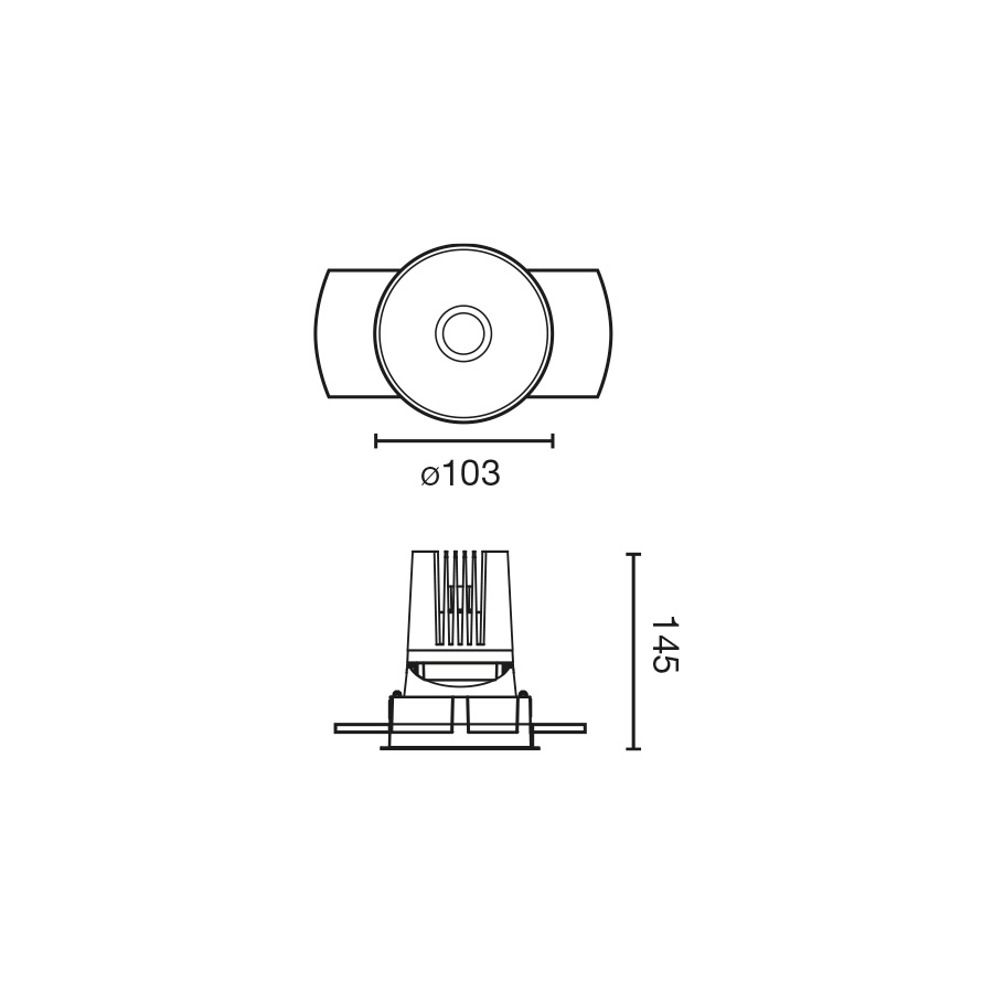Встраиваемый светильник DEEP 78 R SMARCO черный 60° 2700K CRI90 SPREAD Faro