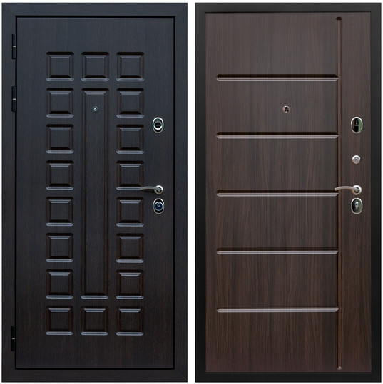 Дверь входная Graf Люксор 3К Шагрень черная / МДФ 16 мм ФЛ-102 Эковенге