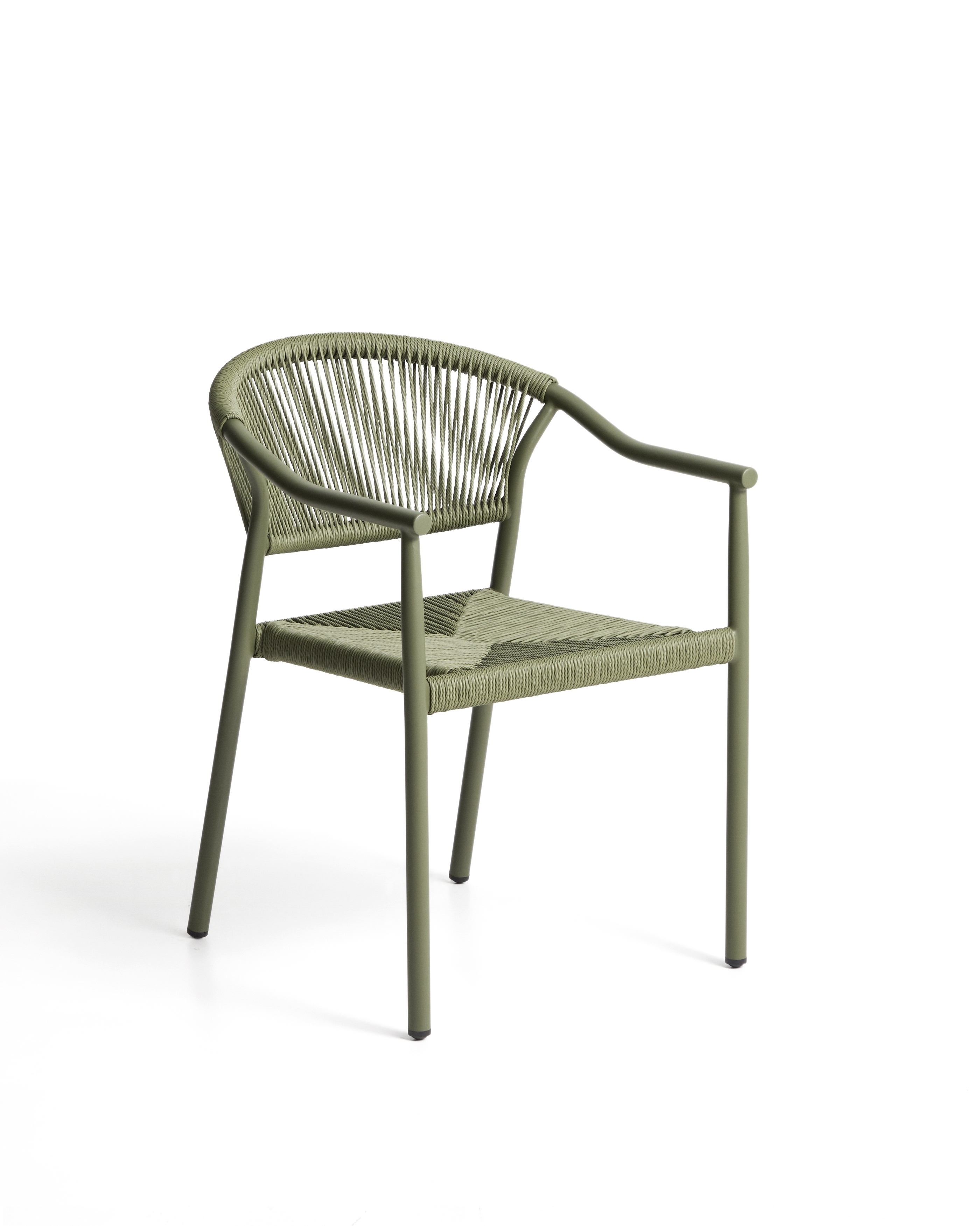 Уличный стул Livadia из зеленого алюминия и веревки La Forma 482291