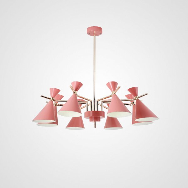 Люстра на штанге FRANKA D100 8 lamps Pink by ImperiumLoft