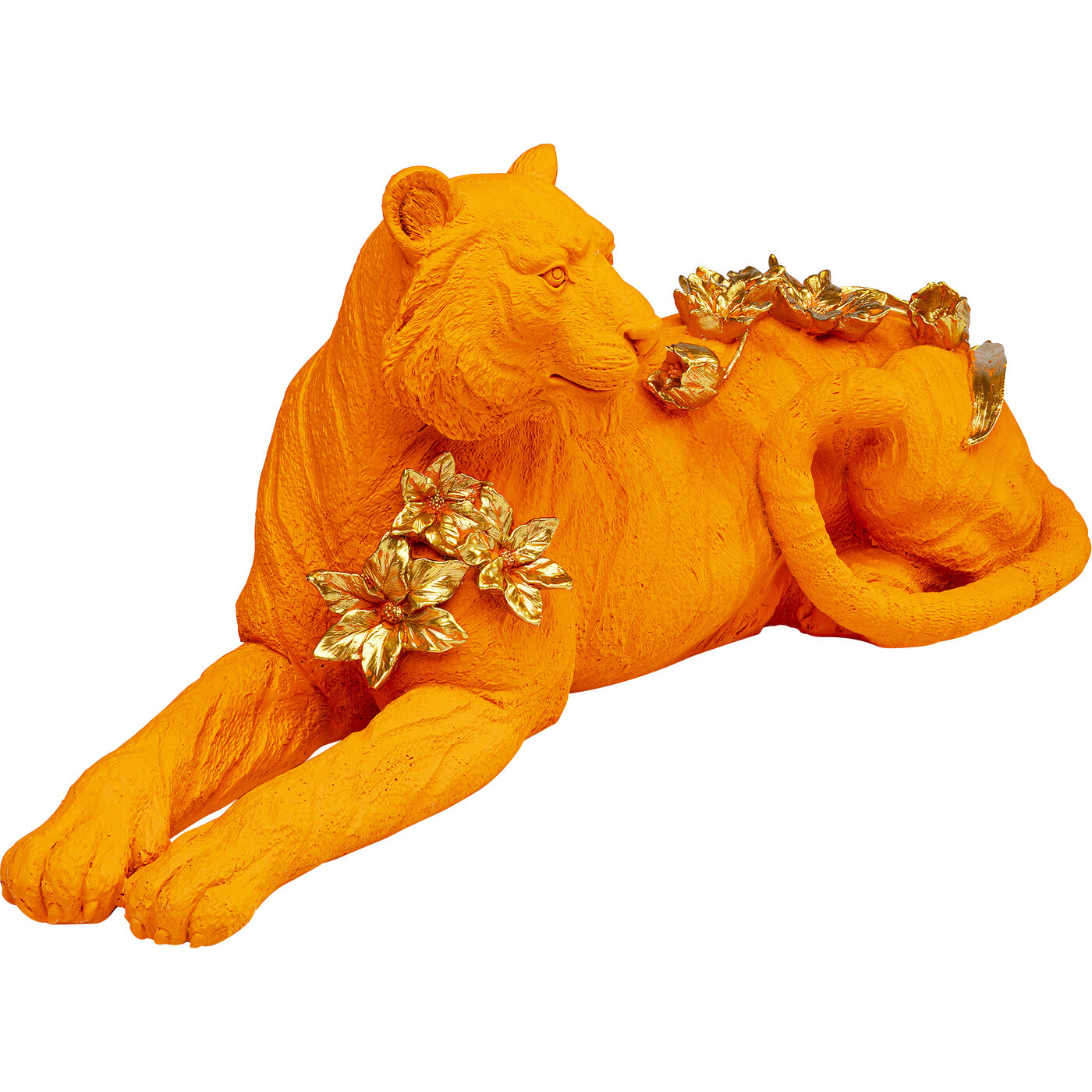 Фигура декоративная Flower Leoard Orange 26cm KARE 57256