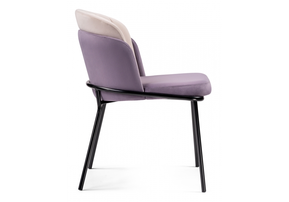 Стул Woodville Сиолим сливовый / кремовый / черный глянец 494469