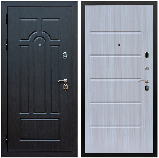 Дверь входная Graf Эврика МДФ 10 мм ФЛ-58 Венге / МДФ 10 мм ФЛ-102 Сандал белый