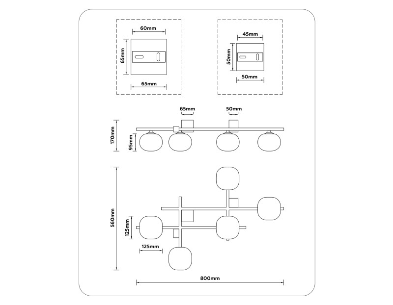 Накладная люстра Ambrella Light LH51015