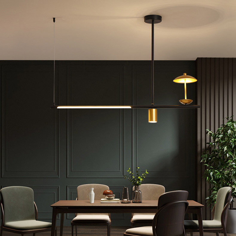 Подвесной светильник HETLEY B L3 Gold Black by ImperiumLoft