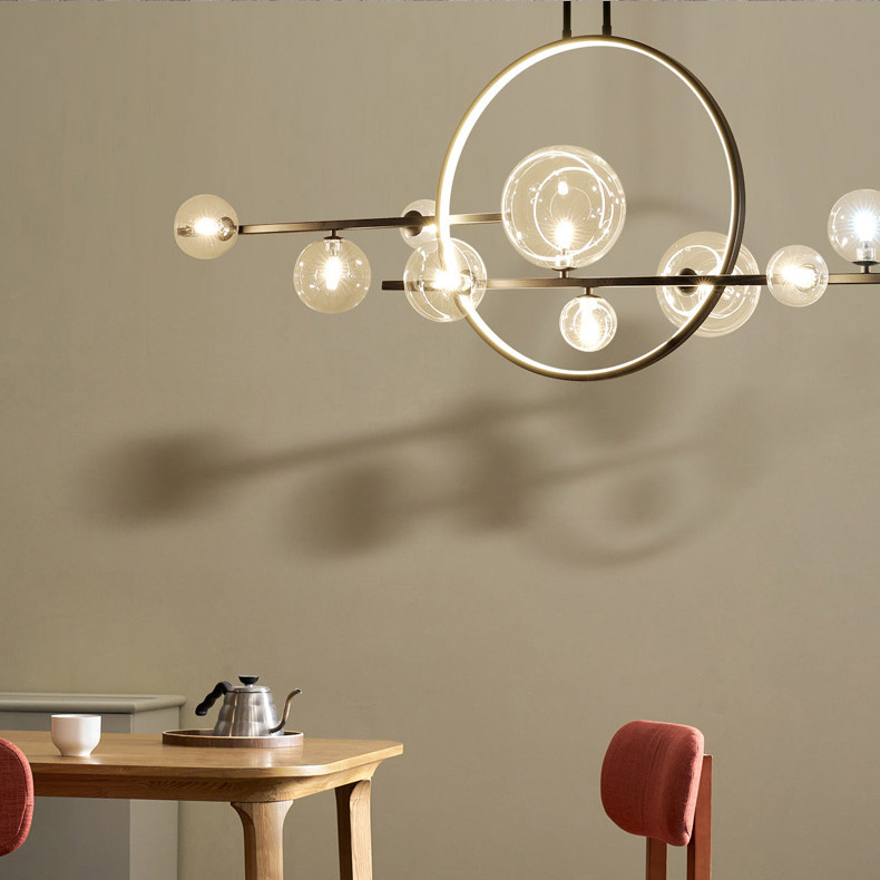 Подвесная люстра IONA L HALO 10 black by ImperiumLoft