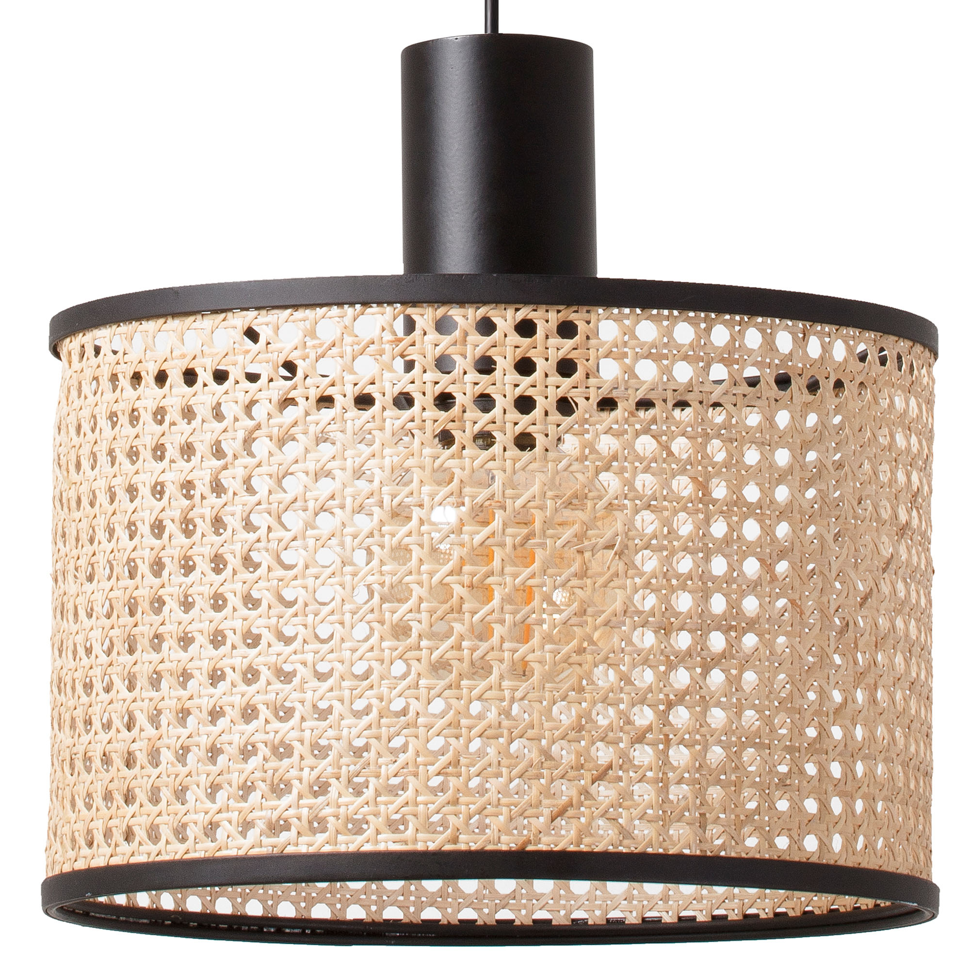 Люстра Mambo Simple черный/ротанг ø320 Faro