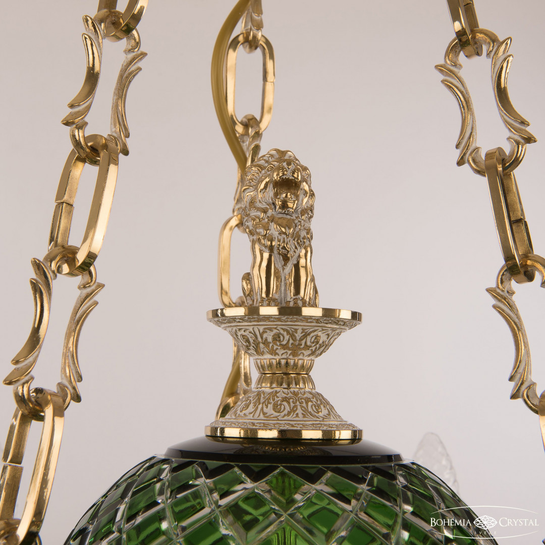 Подвесной светильник бронзовый 72009P/6/175 GW P Clear-Green/H-1J Y8 FL2S