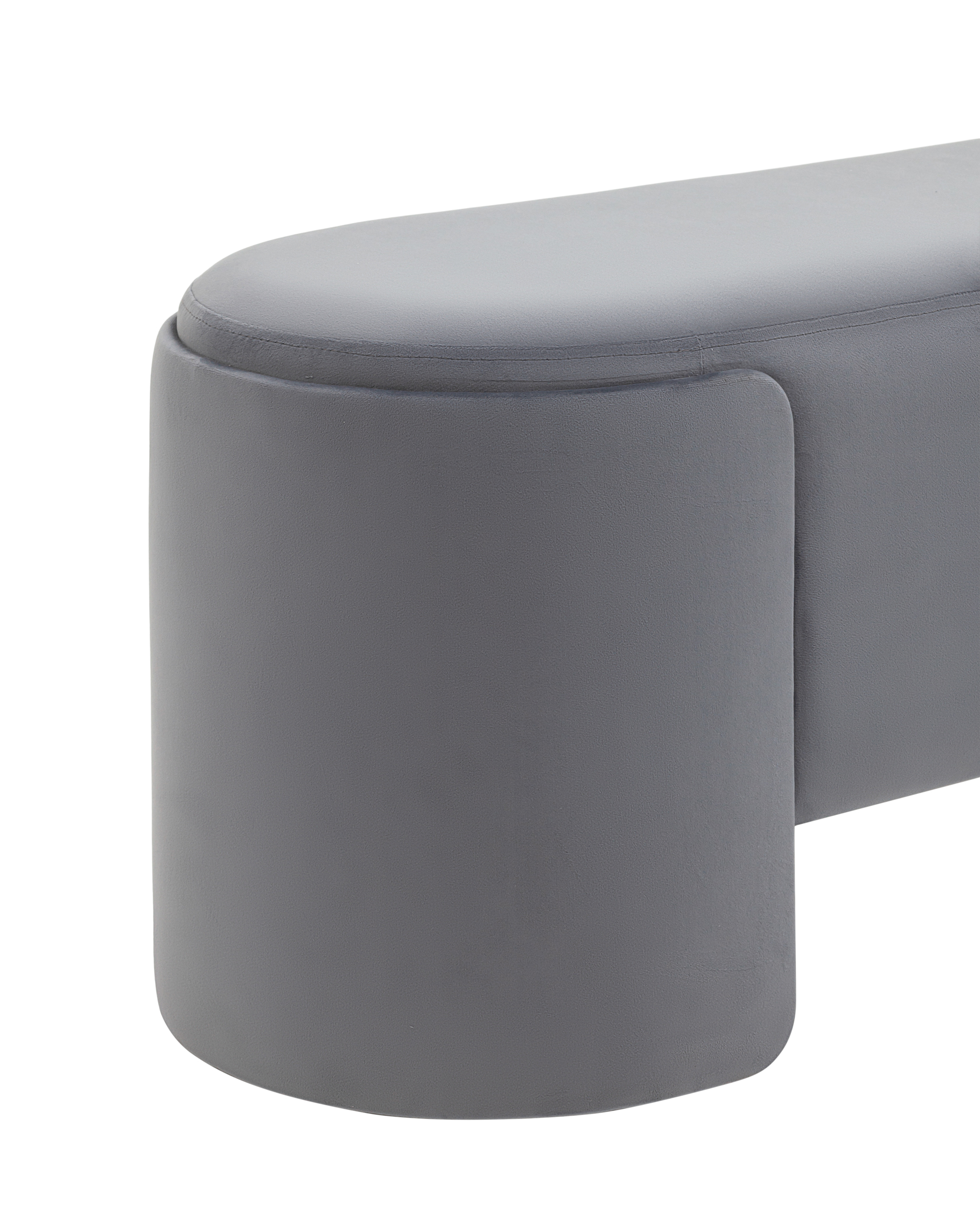 Банкетка Taks велюр серый Stool Group