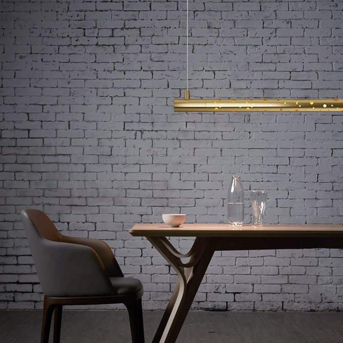 Подвесной светильник ALEKSA L80 Brass by ImperiumLoft
