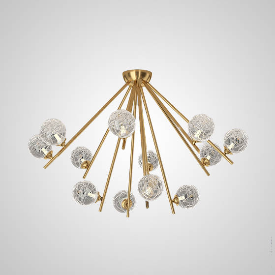 Потолочная люстра INGELA CH L12 Brass by ImperiumLoft