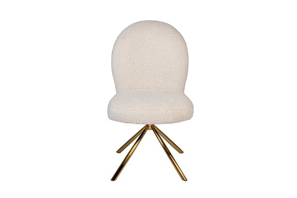Стул обеденный вращающийся букле белый Garda Decor 30C-12390