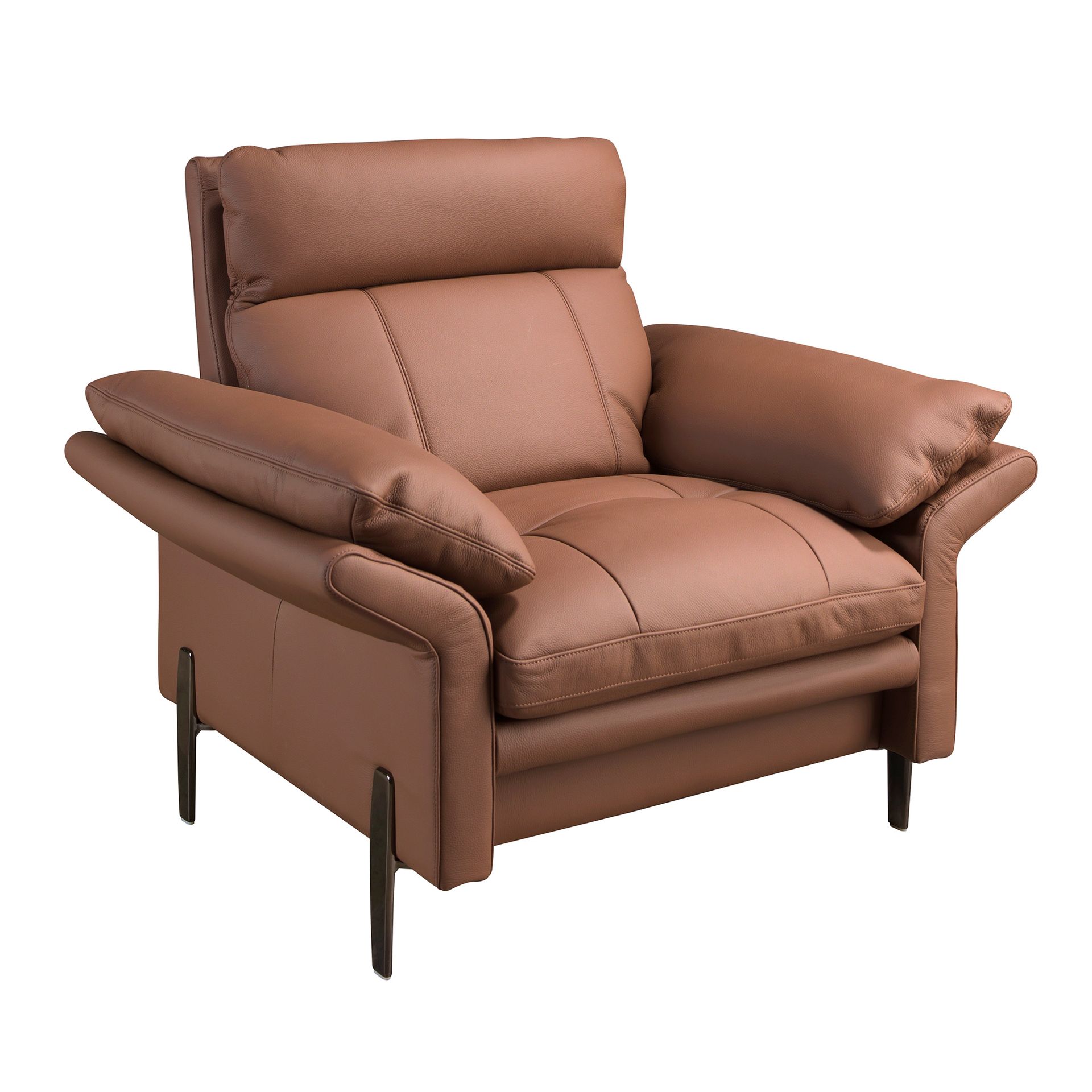 Коричневое кожаное кресло модель 5173 Angel Cerda