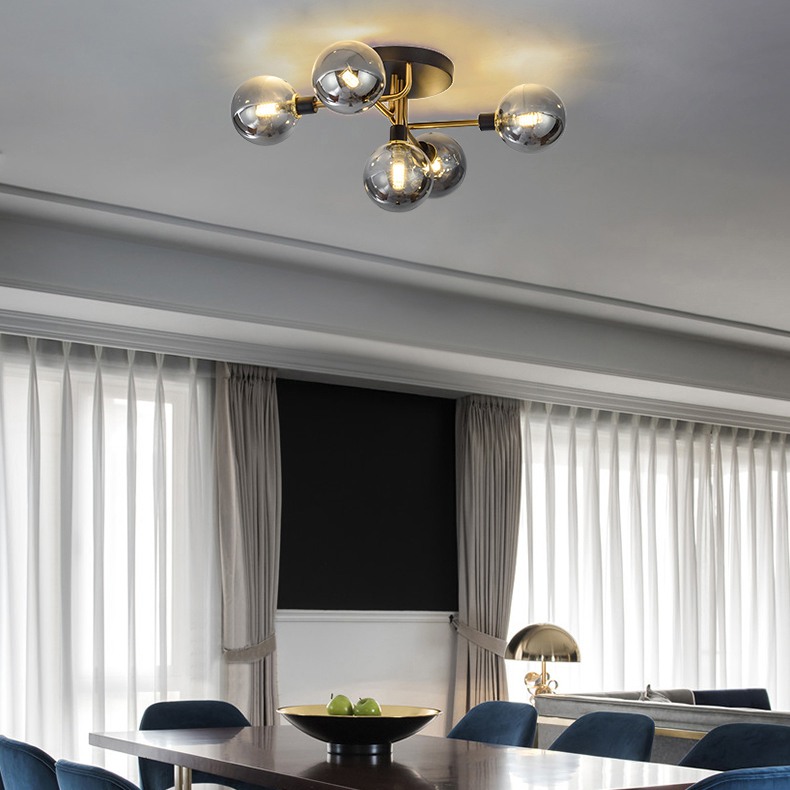 Подвесная люстра NEXO 9 Янтарь, Золото by ImperiumLoft