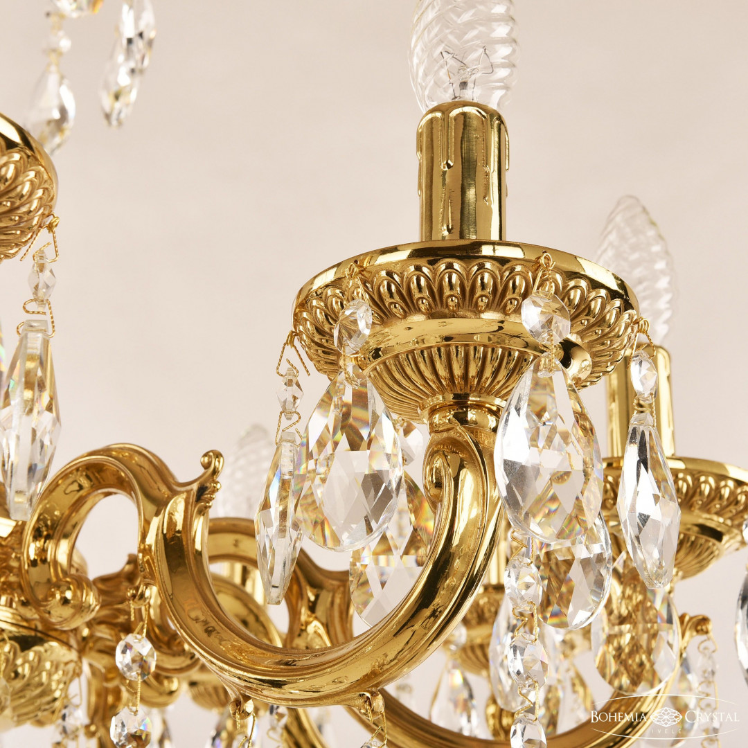 Люстра бронзовая с хрусталём 75101/10/210 A G