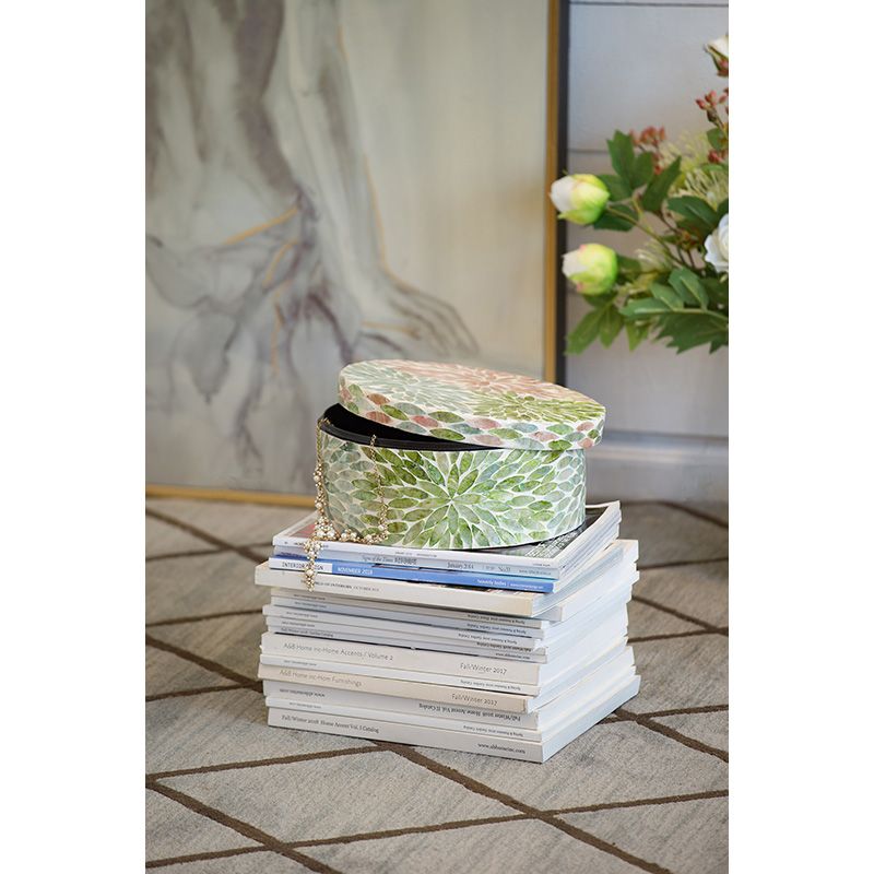 Шкатулка с отделкой раковинами устриц Glasar 46962