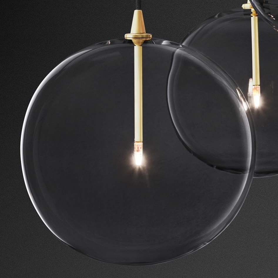 Подвесной светильник Restoration Hardware Glass Globe Mobile Cluster Lacquered Burnished Brass