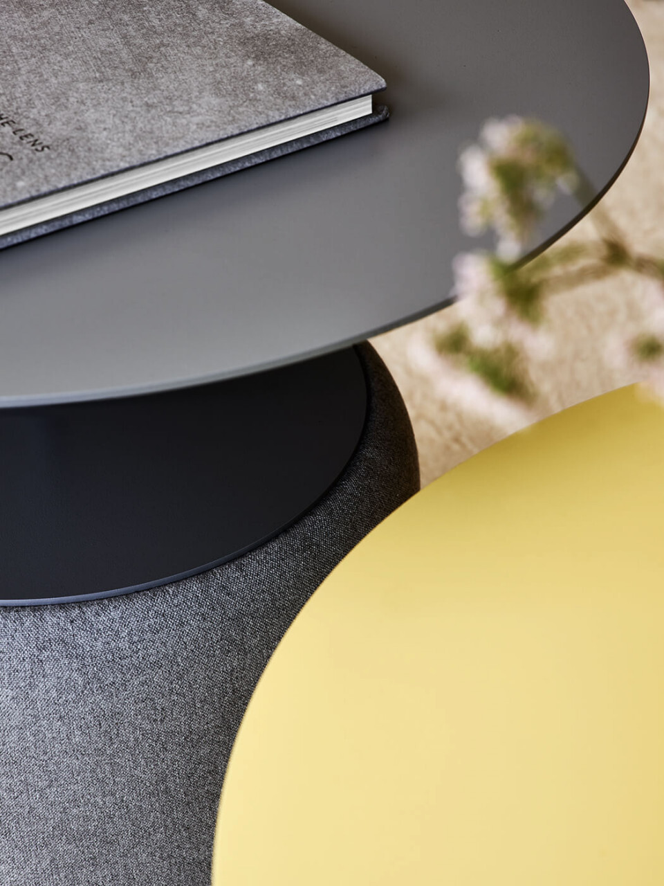 Столик Midj Bloom H50 3Terracotta/Graphite T2041D60+terracotta+graphite