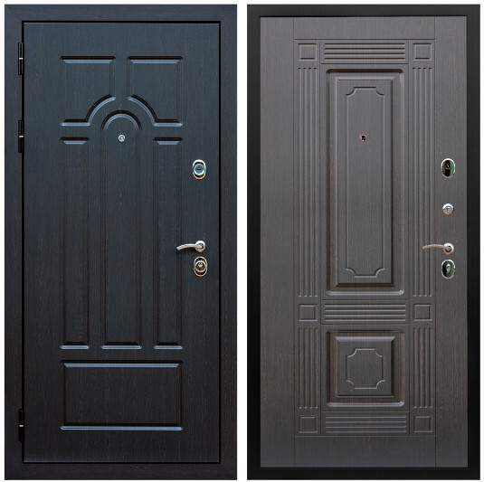 Дверь входная Graf Эврика МДФ 10 мм ФЛ-58 Венге / МДФ 6 мм ФЛ-2 Венге