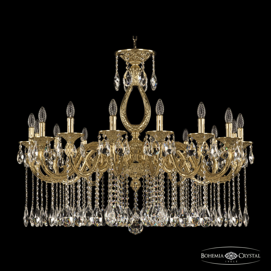 Люстра бронзовая с хрусталём 71301/16/360 A G