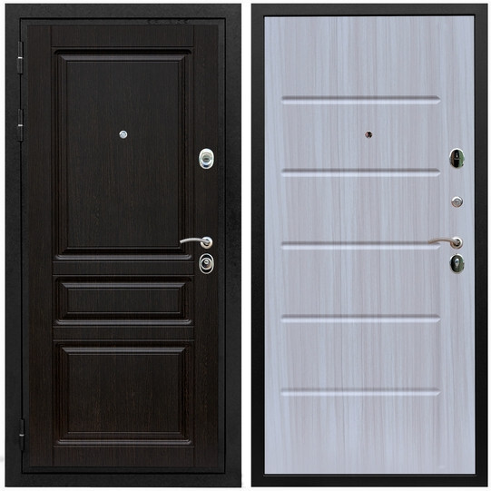 Дверь входная Graf Премиум-Н МДФ 16 мм ФЛ-243 Венге / МДФ 16 мм ФЛ-102 Сандал белый