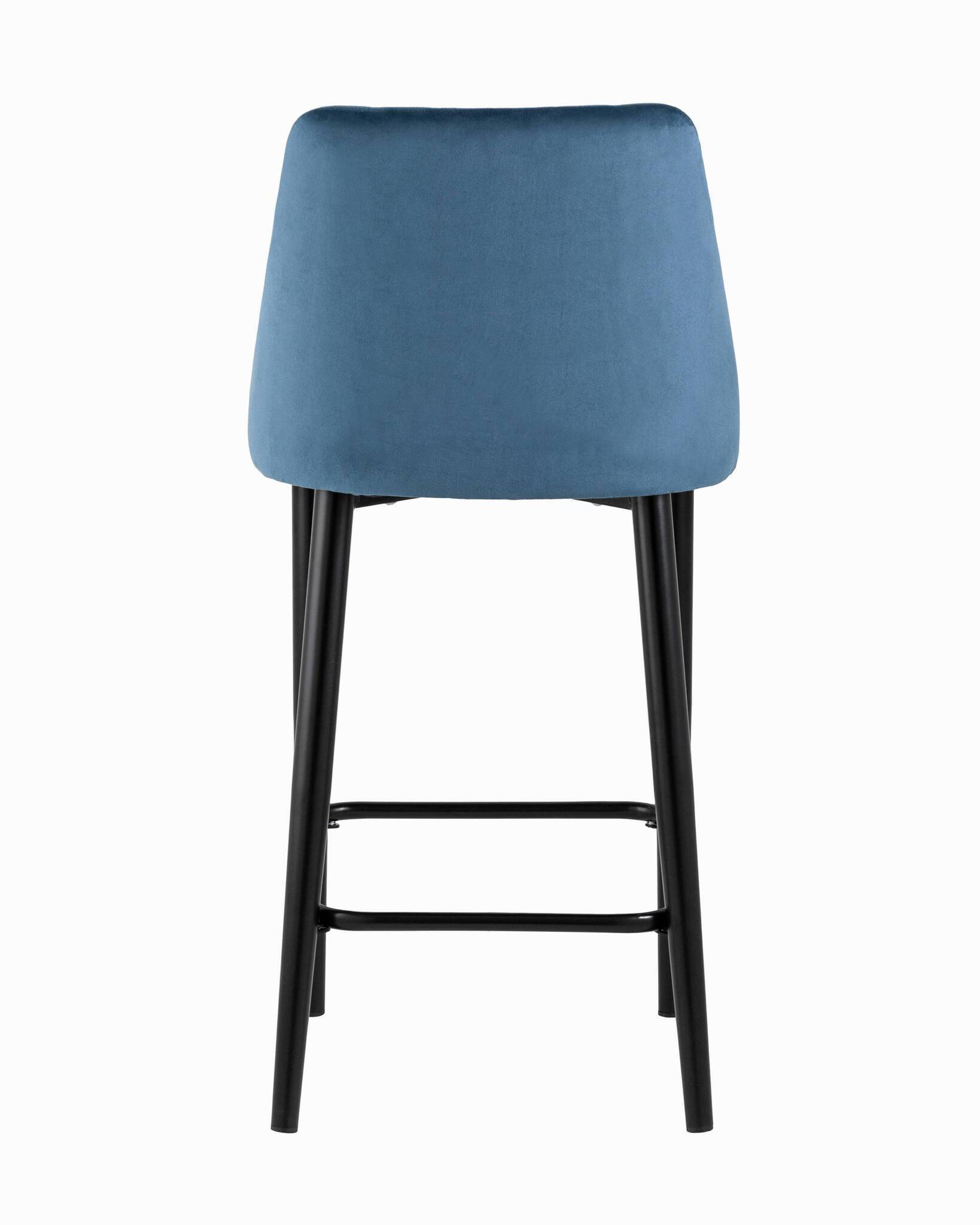 Стул полубарный Диего велюр пыльно-синий Stool Group