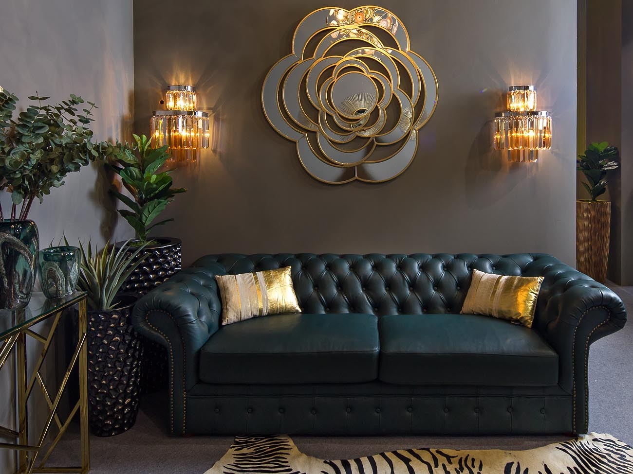 Зеркало декоративное "Цветок" Garda Decor KFH1946