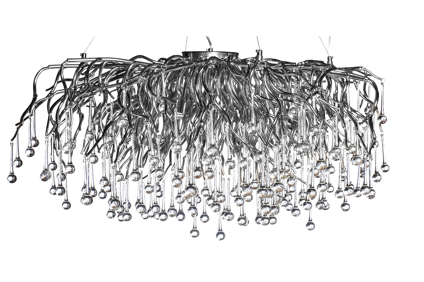 Люстра подвесная "Капли" круглая (хром) Garda Decor 86-8015/1200RS