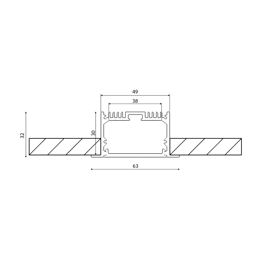 Профиль алюминиевый DesignLed LE.6332