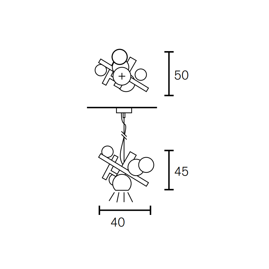 Люстра Brand Van Egmond Galaxy Element Nickel aged
