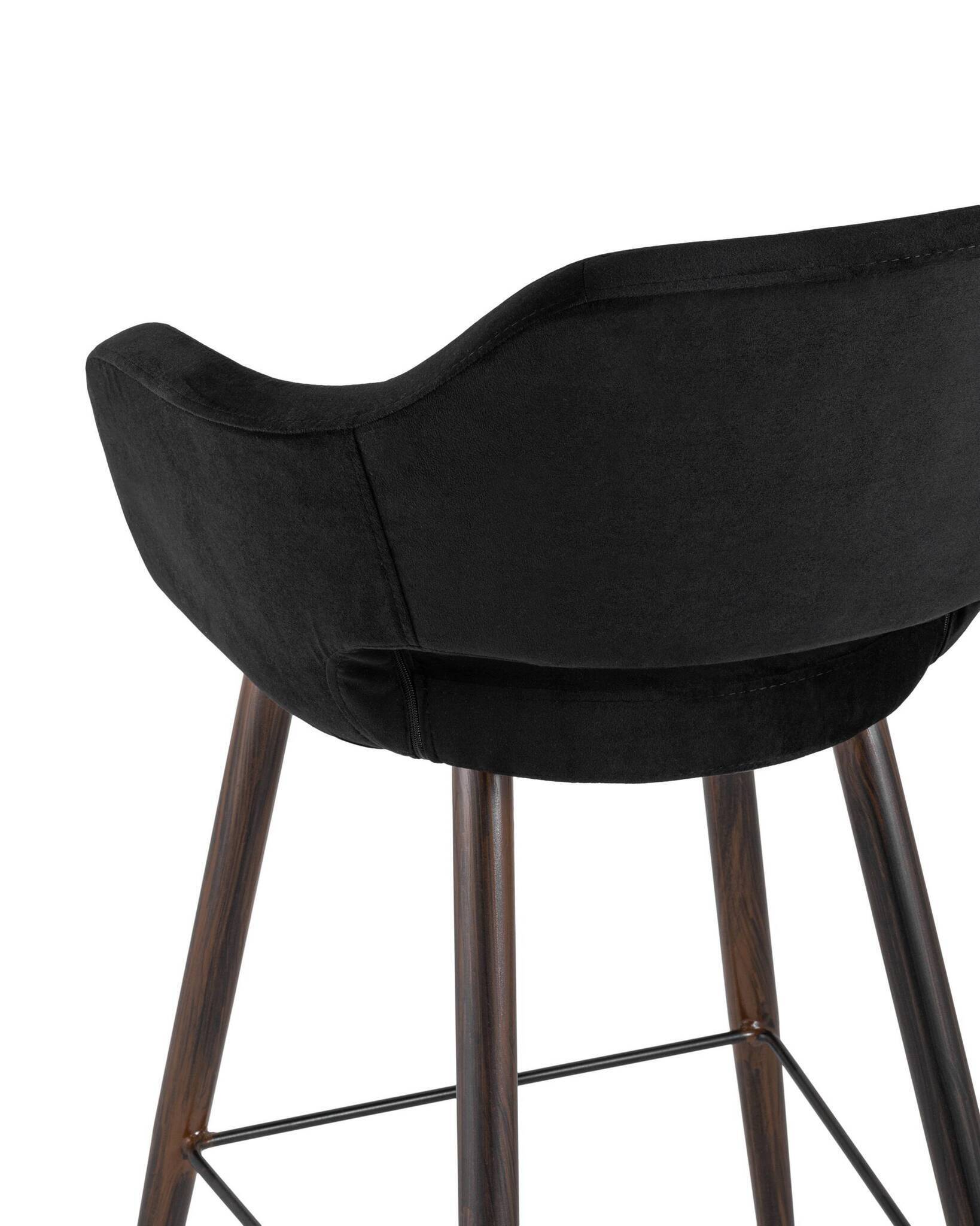 Стул барный Саймон велюр черный Stool Group