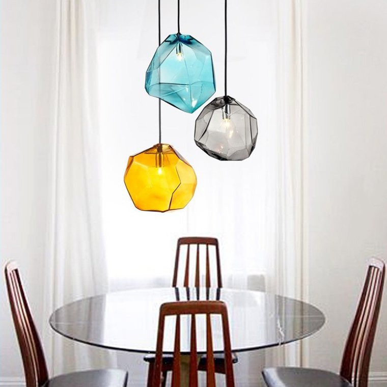 Подвесной светильник Color Ice Cube Pendant JEVIO 3 На планке by ImperiumLoft