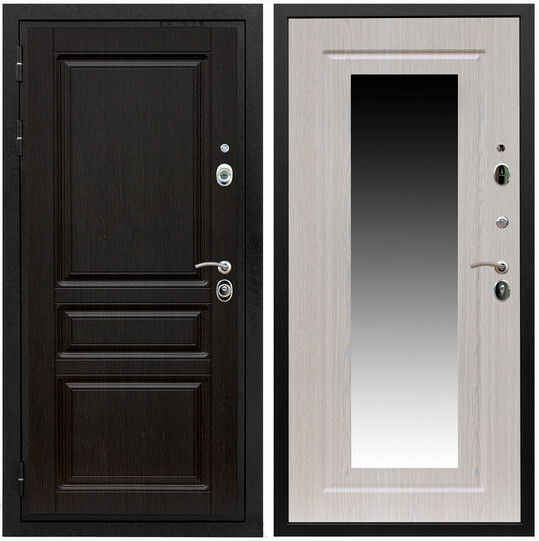 Дверь входная Graf Премиум-Н МДФ 16 мм ФЛ-243 Венге / МДФ 16 мм ФЛЗ-120 Дуб беленый