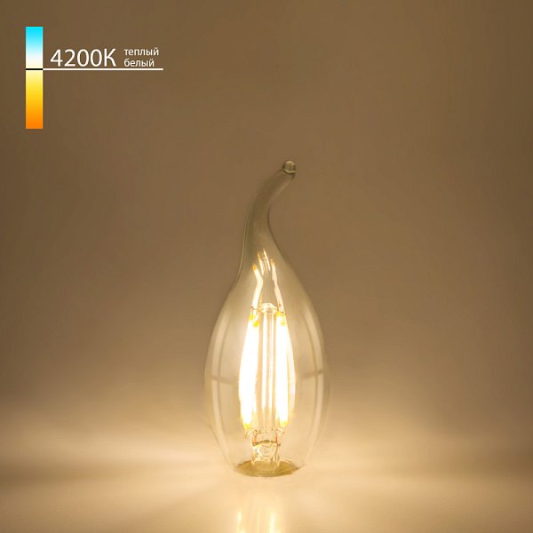 Светодиодная лампа Elektrostandard Свеча на ветру BLE1429 9W 4200K E14 (CW35 прозрачн