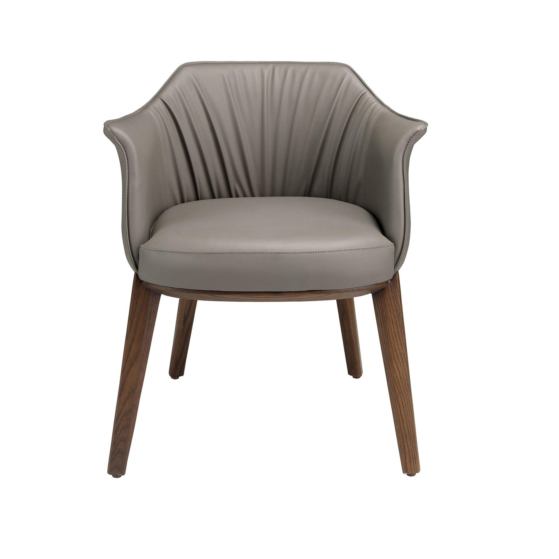 Серый стул из экокожи модель 5152 Angel Cerda