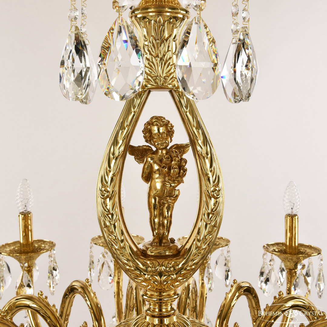 Люстра бронзовая с хрусталём 71401/16/360 B G FA10B