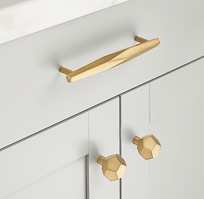 Ручка-кнопка Restoration Hardware Camden d.3.2 Lac.Burnished Brass