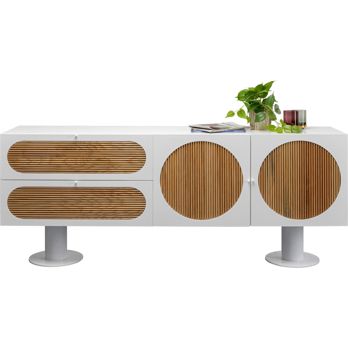 Комод широкий Atomic White 183x76 см KARE 87690
