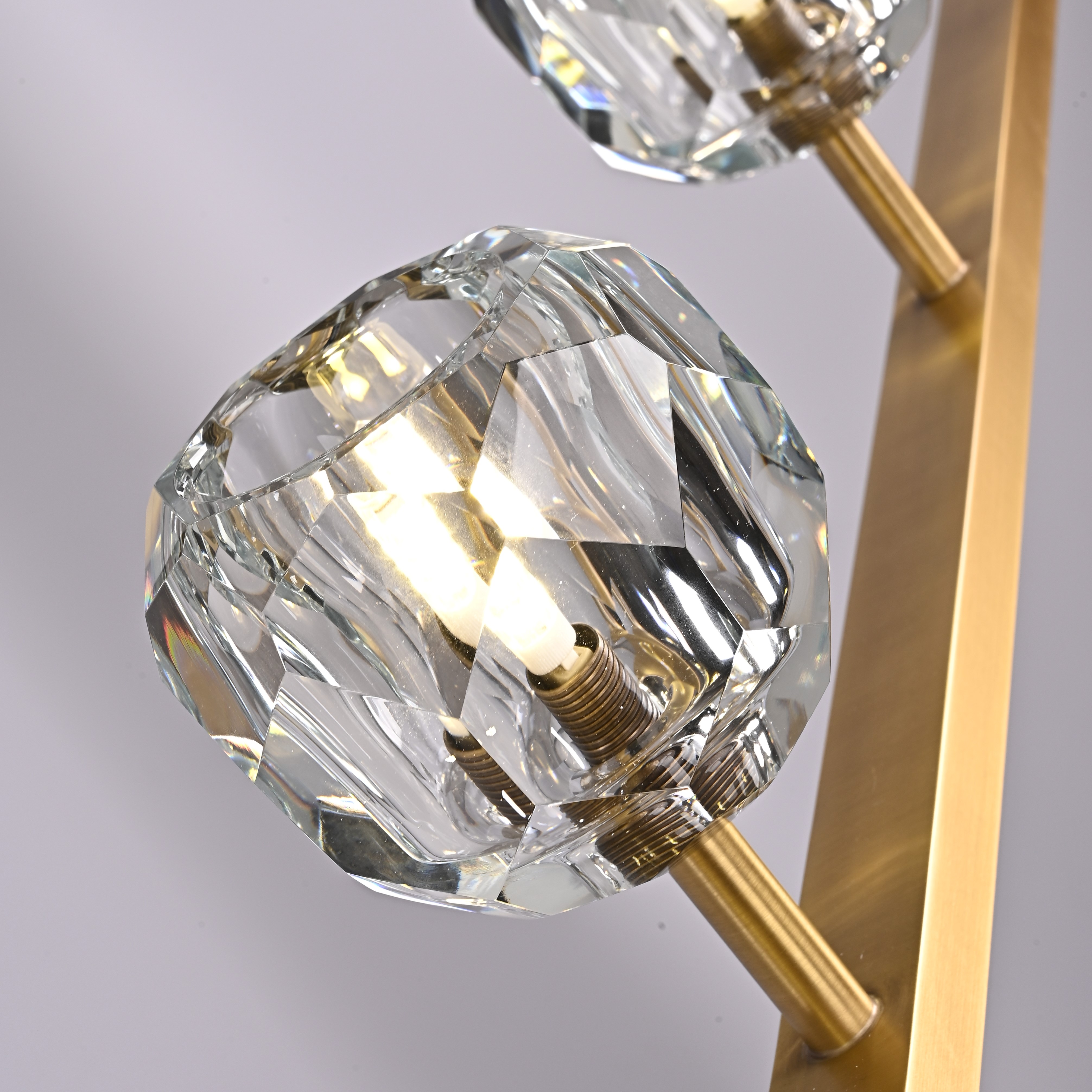 Люстра RH Boule De Cristal Linear Chandelier 5 Bronze by ImperiumLoft